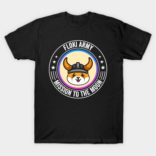 Vintage Floki Inu Coin Floki Army To The Moon Crypto Token Cryptocurrency Wallet Birthday Gift For Men Women Kids T-Shirt